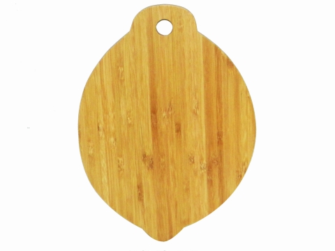 Bamboo cutting board, lime-shaped